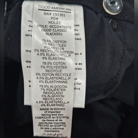 GOOD AMERICAN Good Classic asymmetric high-rise slim-leg jeans size 4/27 NWT - Picture 8 of 10